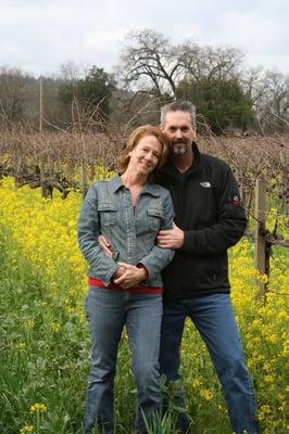 Mustard blooming in the vineyards