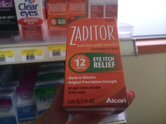 So glad Zaditor is now available OTC. The Best Antihistamine eye drops for my allergy-induced itchy eyes.