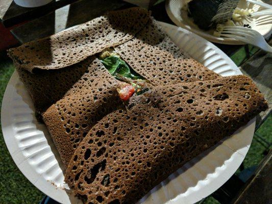 Organic buckwheat savory crepe (golden gate)