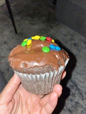 Chocolate m&m cupcake