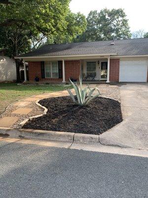 Walkway and flowerbed done