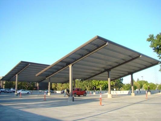 Custom steel carport and solar structure http://www.pascalsteel.com/metal-buildings/steel-carports-solar-structures