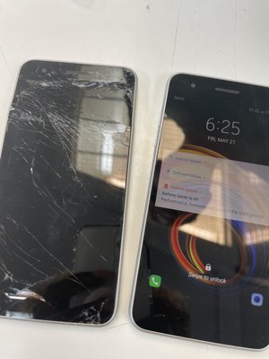 Phone literally snapped in half