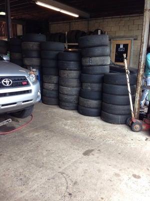 Stacks and stacks of tires...