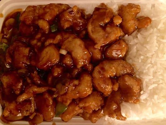 General Tso's shrimp combo