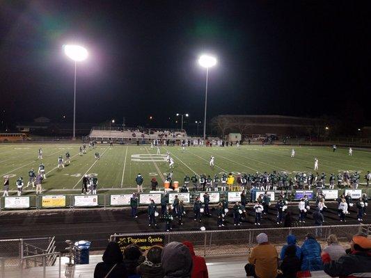 Football game in the freezing cold! Not for the feint hearted.