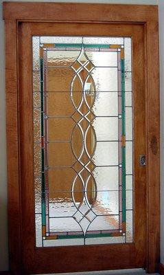 Pocket door with bevels.