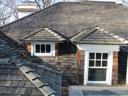 Wood, Cedar Roof with Dormer