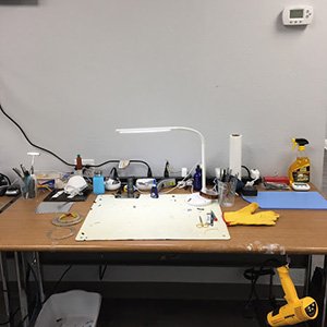 One Of Three Repair Workstations.