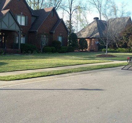 Freshly mowed lawn in Vestavia Hills