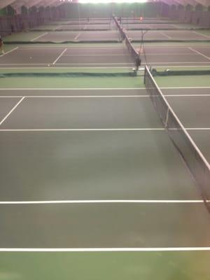 Viewing area. Six hard courts indoor.