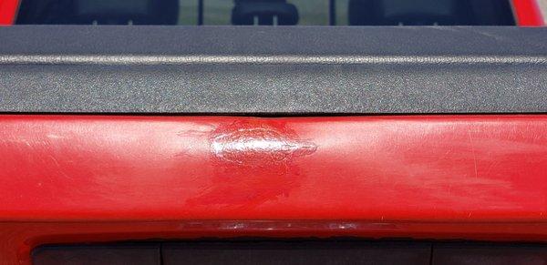 Damage on my tailgate before and afters