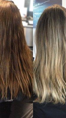 Before and after..Color correction after a box color!