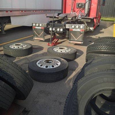 Tire services for trucks and trailers