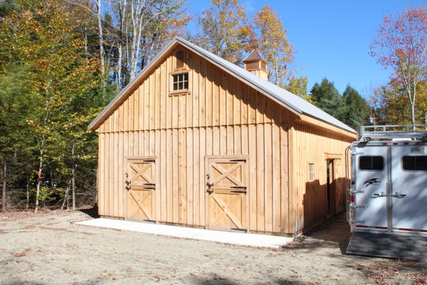 Pine horse barn