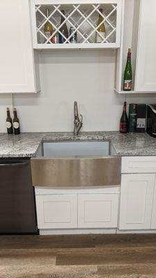 Farm Sink in a White Shaker kitchen - Asbury Park