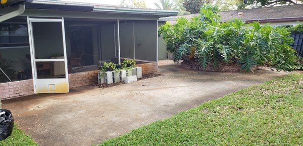 Cement Patio Removed Mar 2019