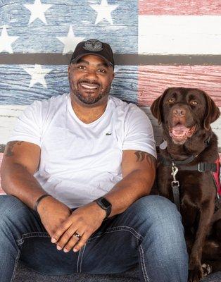 Veteran Rod and Service Dog Vette