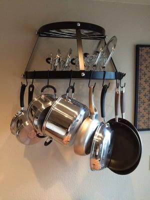 Installed pot rack