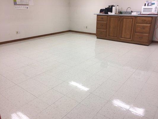 Refinished tile flooring