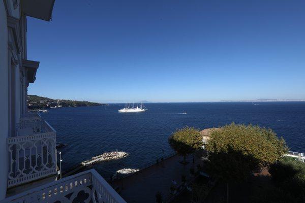 View from our hotel balcony in Sorrento (Hotel Mediterraneo)