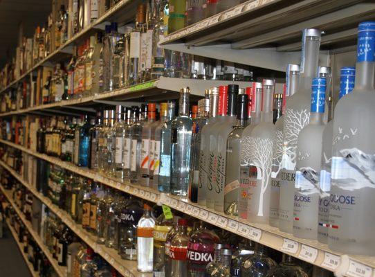 Enormous selection of spirits