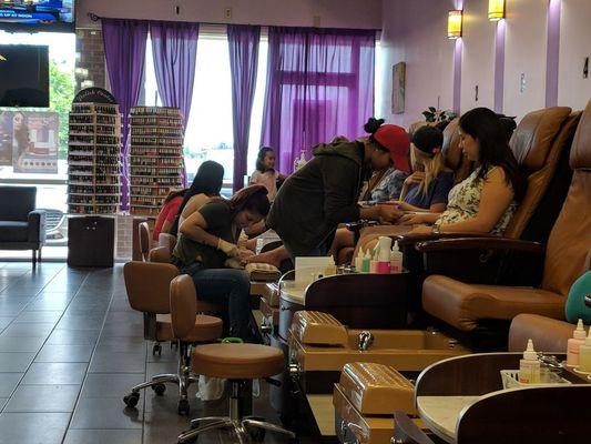 Come relax, kick your feet back and enjoy the bliss of a nice pedicure.