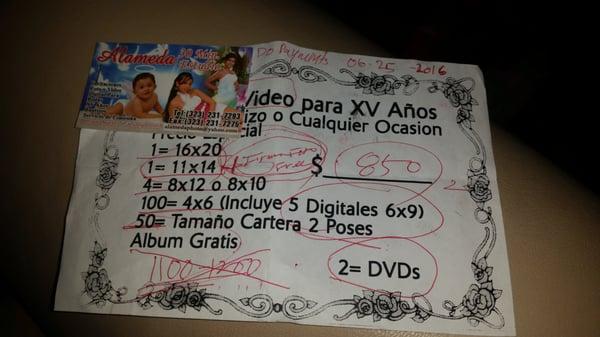 That's the 1st package I got they do digital albums also I'm paying 1200 for my photography service