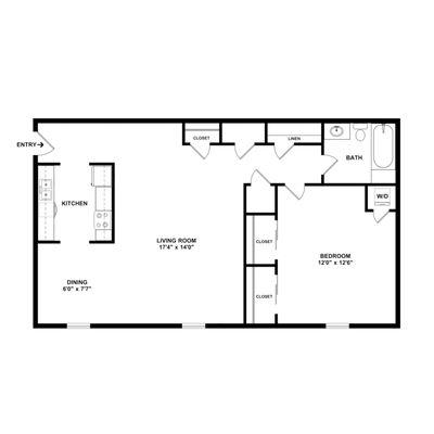 THE BRONZE 
1 Bed X 1 Bath
612 sq/ft