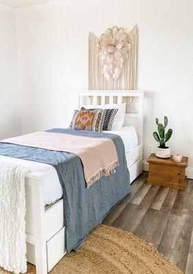 Restyled boho-bedroom.