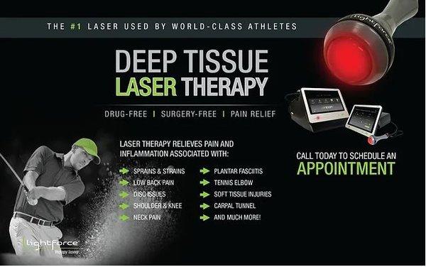 Deep Tissue Laser Therapy used to treat a variety of conditions and help improve recovery. Call  973-887-5353 to inquire about the laser.