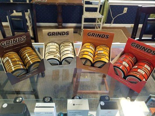 We also are retailer for GRINDS Coffee Pouches