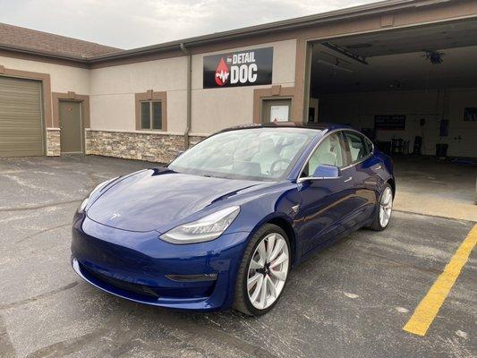 2018 Tesla Model 3 - Ceramic coating near Bay City and Midland, MI