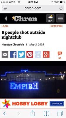 Violent crimes at club empire