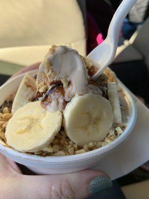 Chunky Monkey with chocolate ice cream