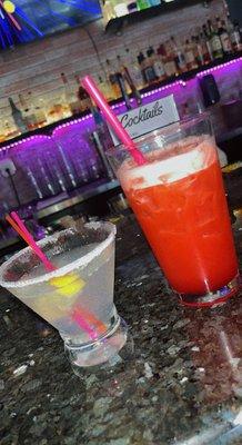 Foxy's lemon drop & a custom made sweet drink!