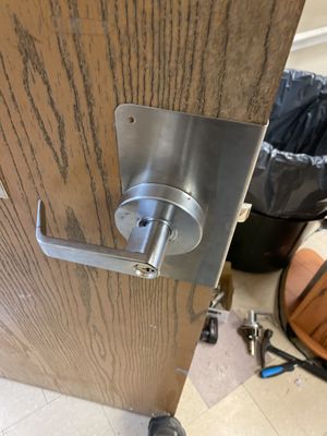 Commercial lever install and door repair