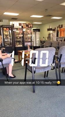 Wait half a hour to be seen even when you have a appointment ridiculous!!!!!!