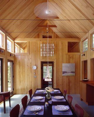 pine panelled interior