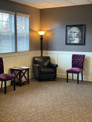 New waiting room area