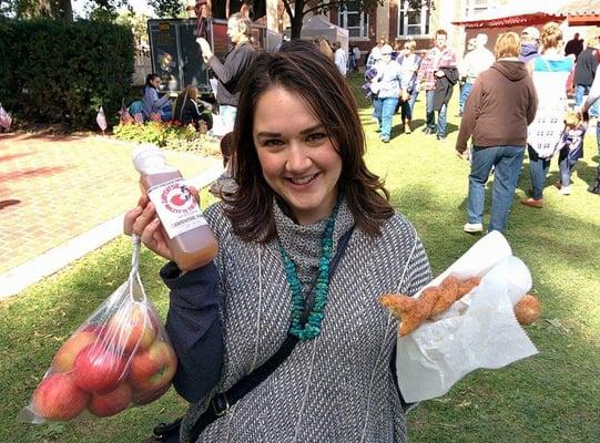 Today's haul: apples, cider, and fried dough