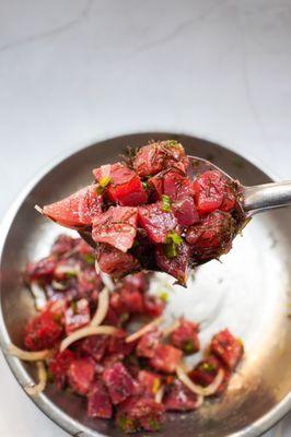 Fresh and fatty Ahi poke