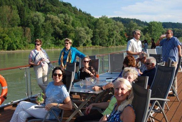 Floating down the Danube.