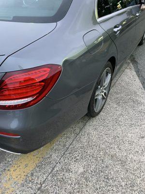 This is a dent in our Benz that only "appeared" their after the appraisal was done