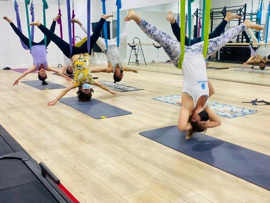 Aerial Yoga at Ocean Life Studio