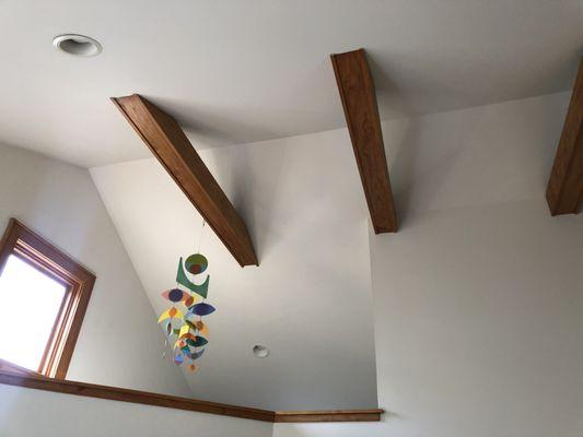 We have a very high vaulted ceiling, so this was a difficult job. They did a great job.