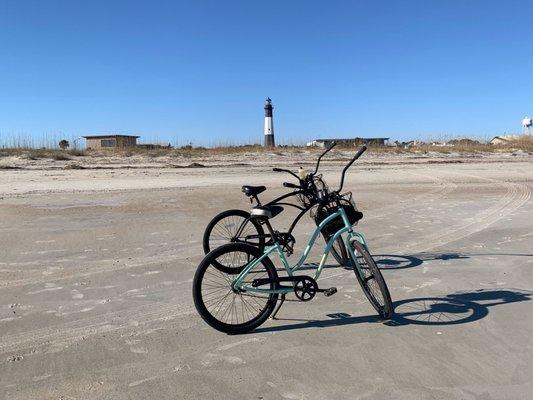 Bike riding on the beach!