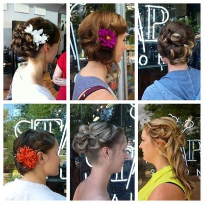 Bridal party Hair.