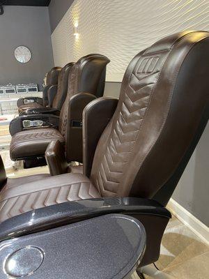 Massage chair during pedicure