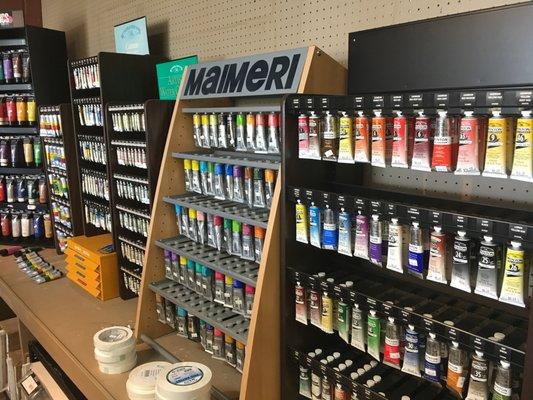 A sampling of the art supplies we offer.